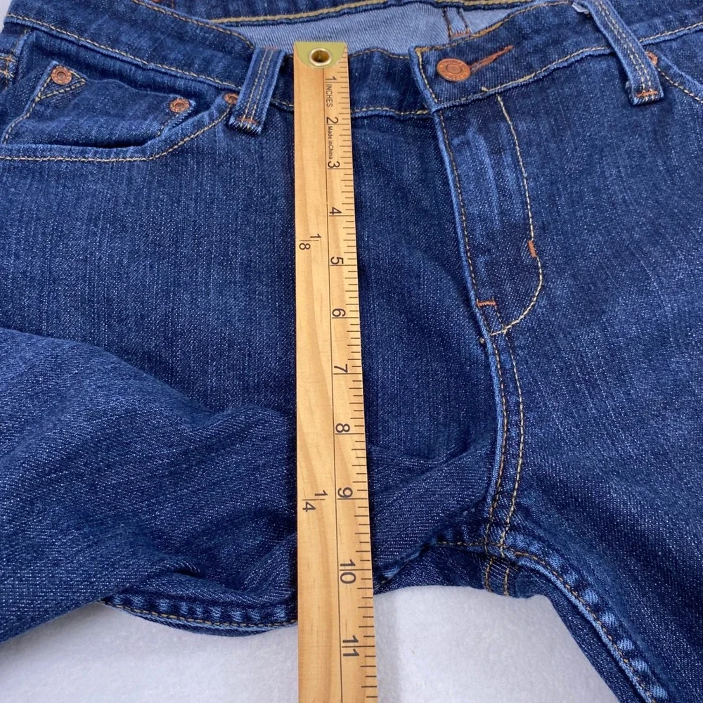Levi Strauss‎ Signature Jeans Women 12 Low Rise Bootcut Dark Wash Denim